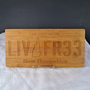 Live Free or Die New Hampshire Decorative Bamboo License Plate